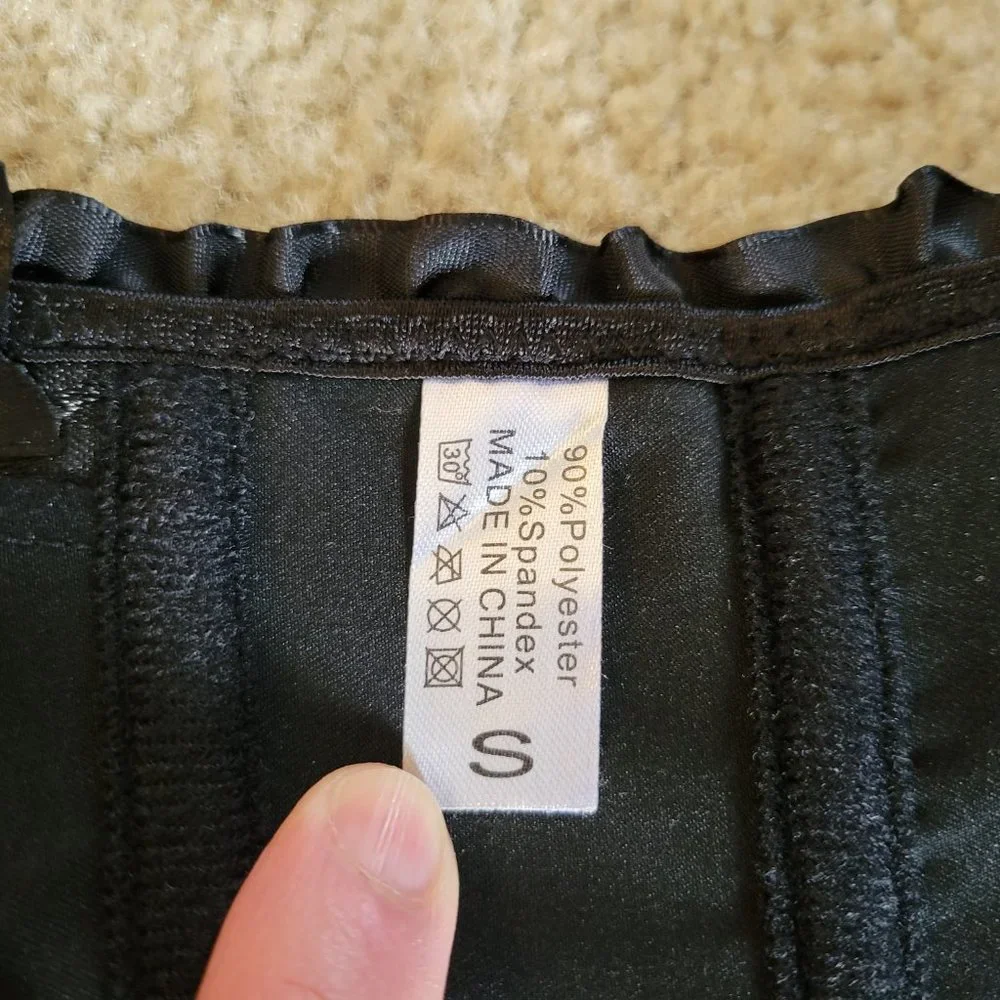 NWOT Black lace up corset valentine cosplay - Picture 3 of 5